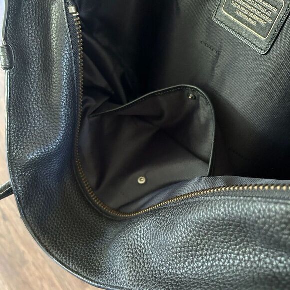 Coach‎ Tatum Studded Tall Tote in Pebbled Leather Black Oversized Metal Chain - Picture 12 of 16